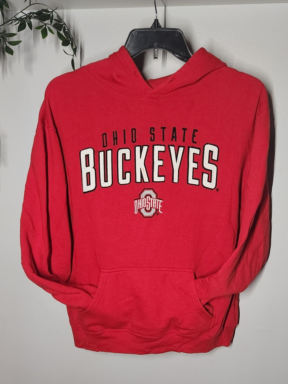 Ohio State Buckeyes Hoodie Sweatshirt Red & White Mens XL